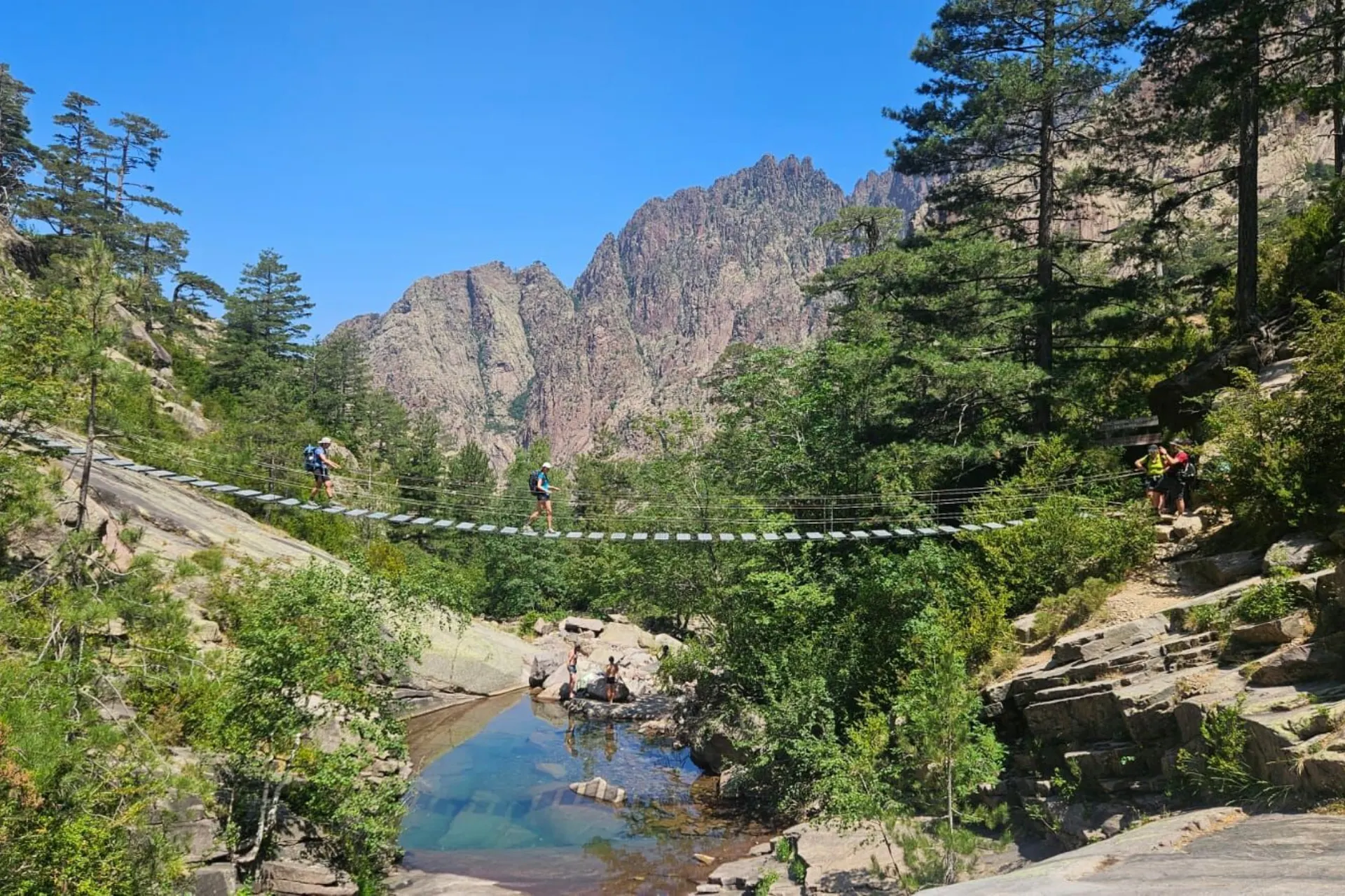 Spasimata Hängebrücke