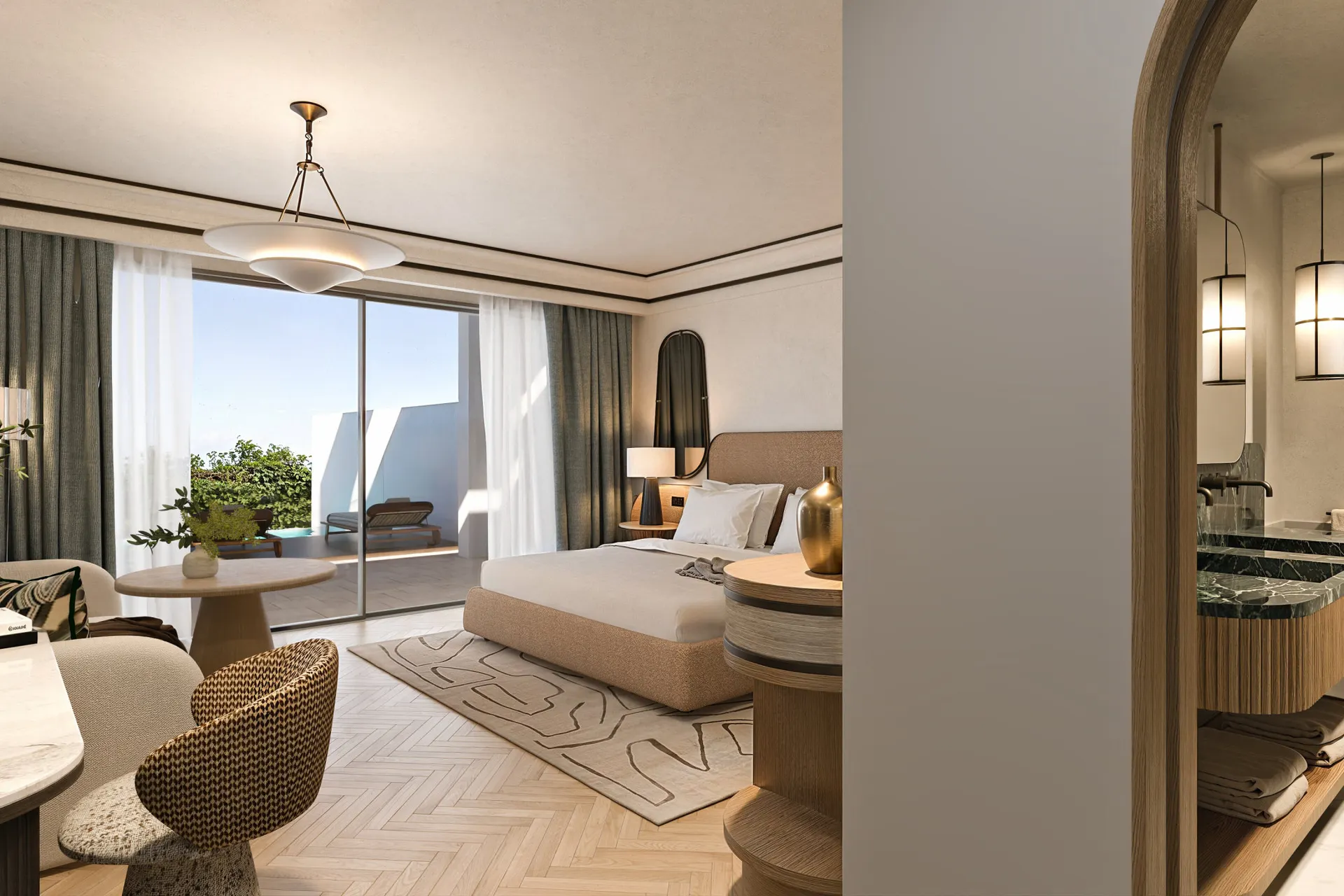 Doppelzimmer Deluxe Gartenblick mit Privatpool